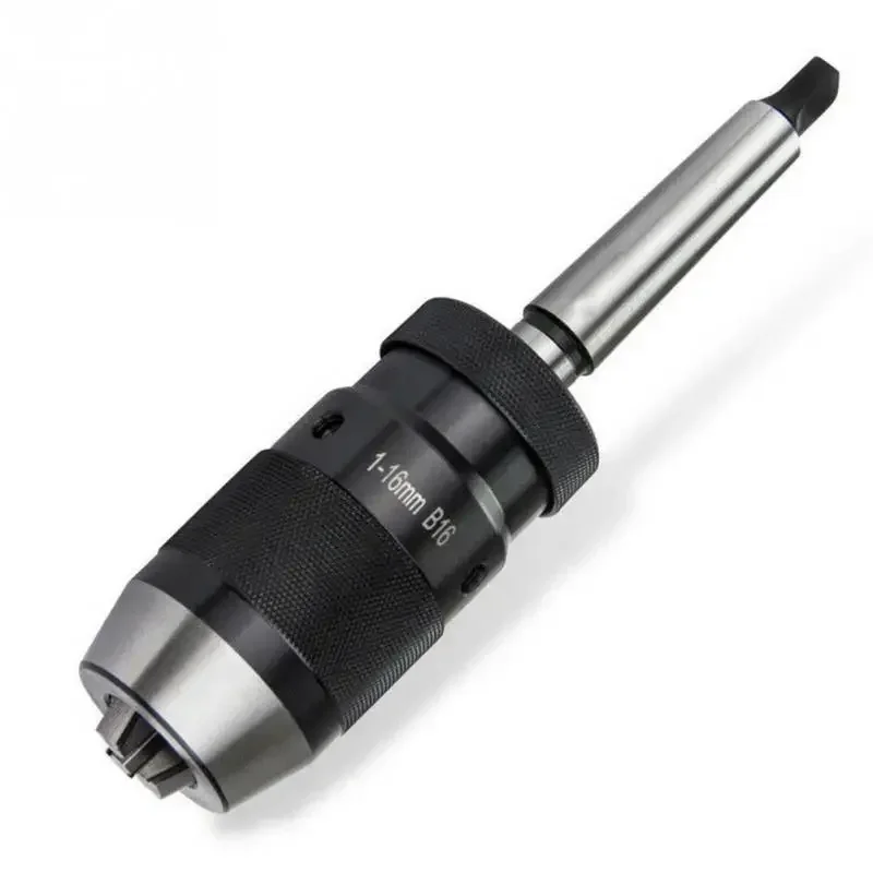 1-16mm MK2 アクセサリー 旋盤工具 MT2-B16 アーバー ライブセンター ドリルチャック 耐久性のあるテーパー鋼 セルフタイトニング キーレス ポータブル 家庭用