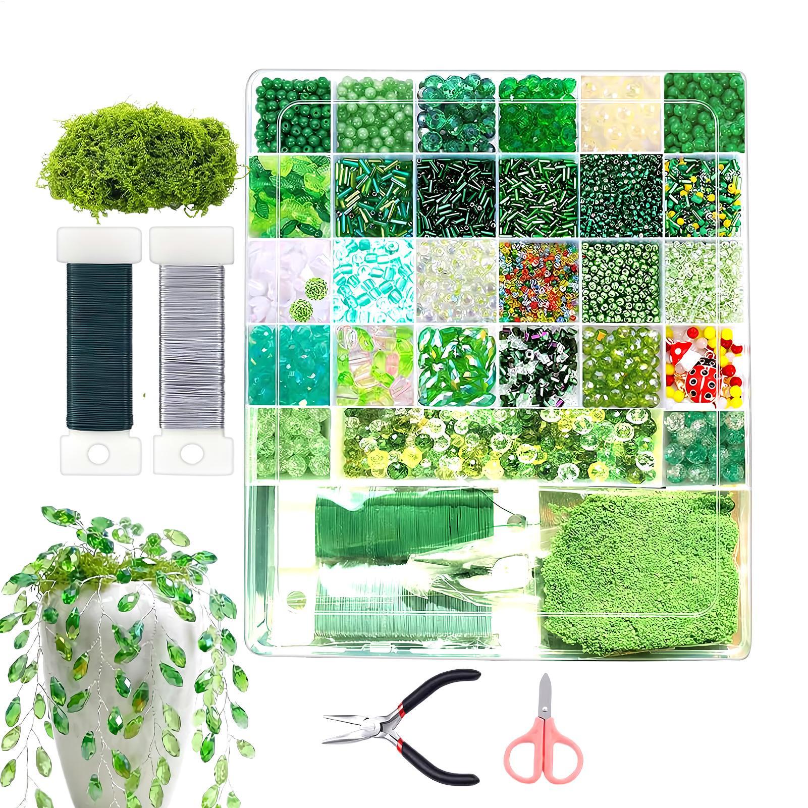 ビーズ植物キット手作りクラフトセット DIY グリーンビーズキット女性男性愛好家美術学生専門家ホームクラフトルーム