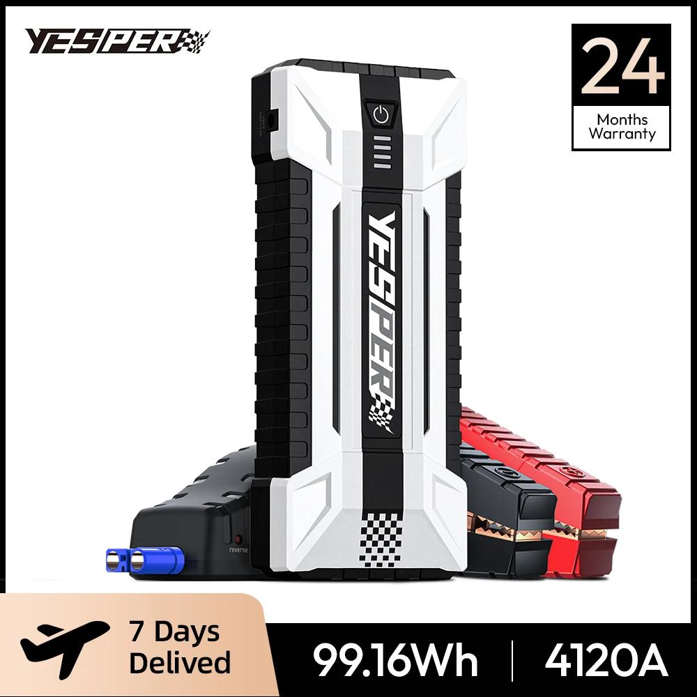 YESPER 4120A 26800mAh ジャンプスターター ポータブル、12V 車用ブースターパック キャリーケース付き