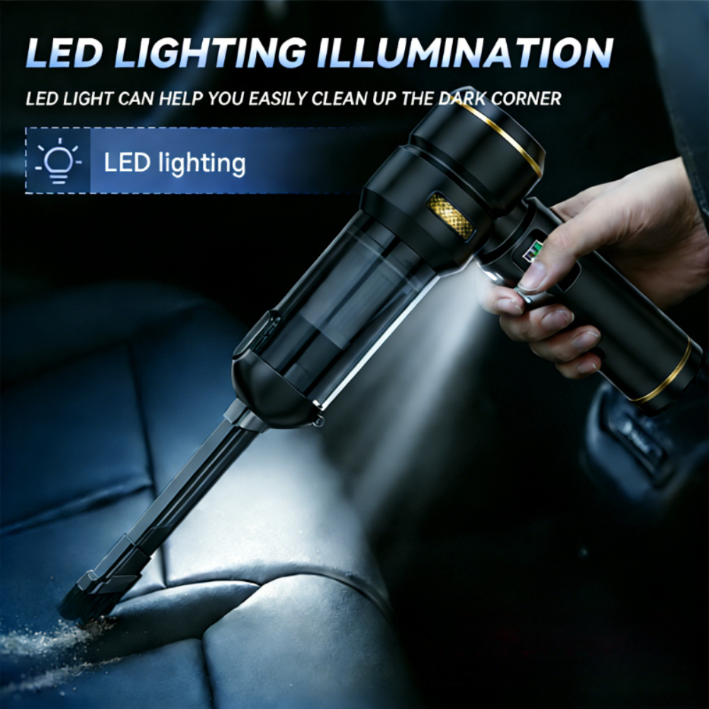車の掃除機 LED ランプクリーナー強力なミニ 98000PA コードレスポータブル掃除機家庭用電化製品ハンドヘルド送風機車のクリーナー