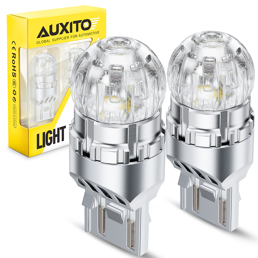 AUXITO 2x T20 LED Canbus W21/5W W21W 7440 7443 LED 信号灯 DRL 電球エラーフリー車リバーステールライトオートランプホワイト 12V