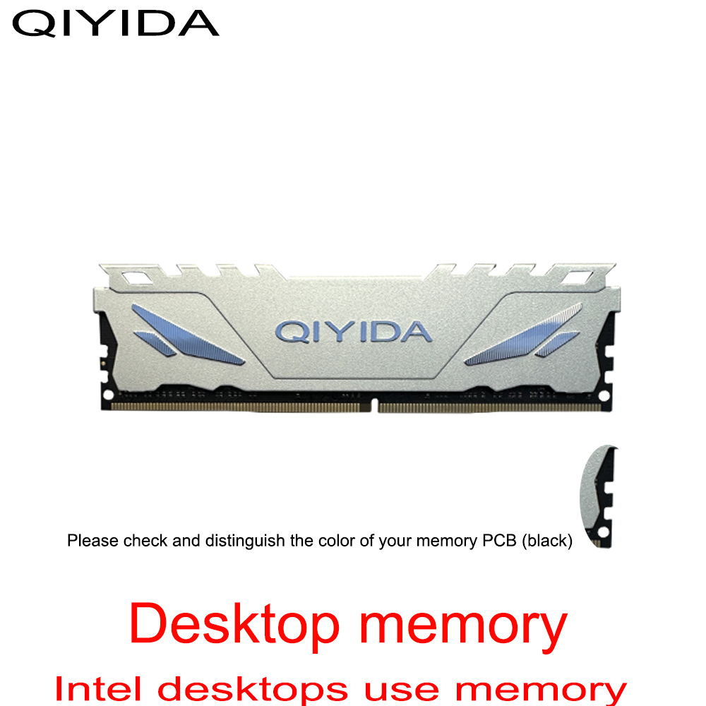 QIYIDA DDR4 ホワイト デスクトップメモリ RAM 8GB PC4 2133MHz または 2400MHz 2666MHz 3200MHz ヒートシンク付きデスクトップ 8G RAM