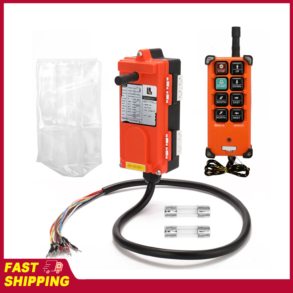 F21-E1B DC12-72V 産業用リモコンスイッチホイストクレーン制御リフトリモコン送信機と受信機付き