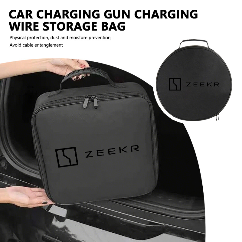 Zeekr EV 車の充電ケーブル収納袋防水充電式ガンオーガナイザー 001 009 003 007 7X 2024 2025 × EV 2023 2021
