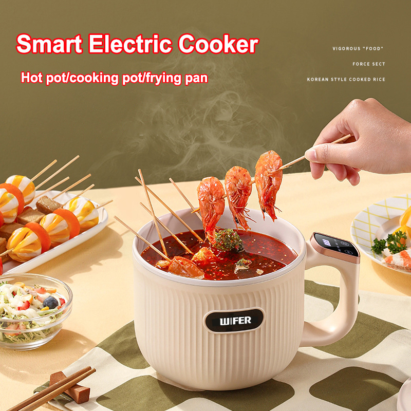 新しい多機能炊飯器 500 ワット 1.2L スマート電気炊飯器小さな鍋ポータブル旅行ラーメンポット寮家庭用