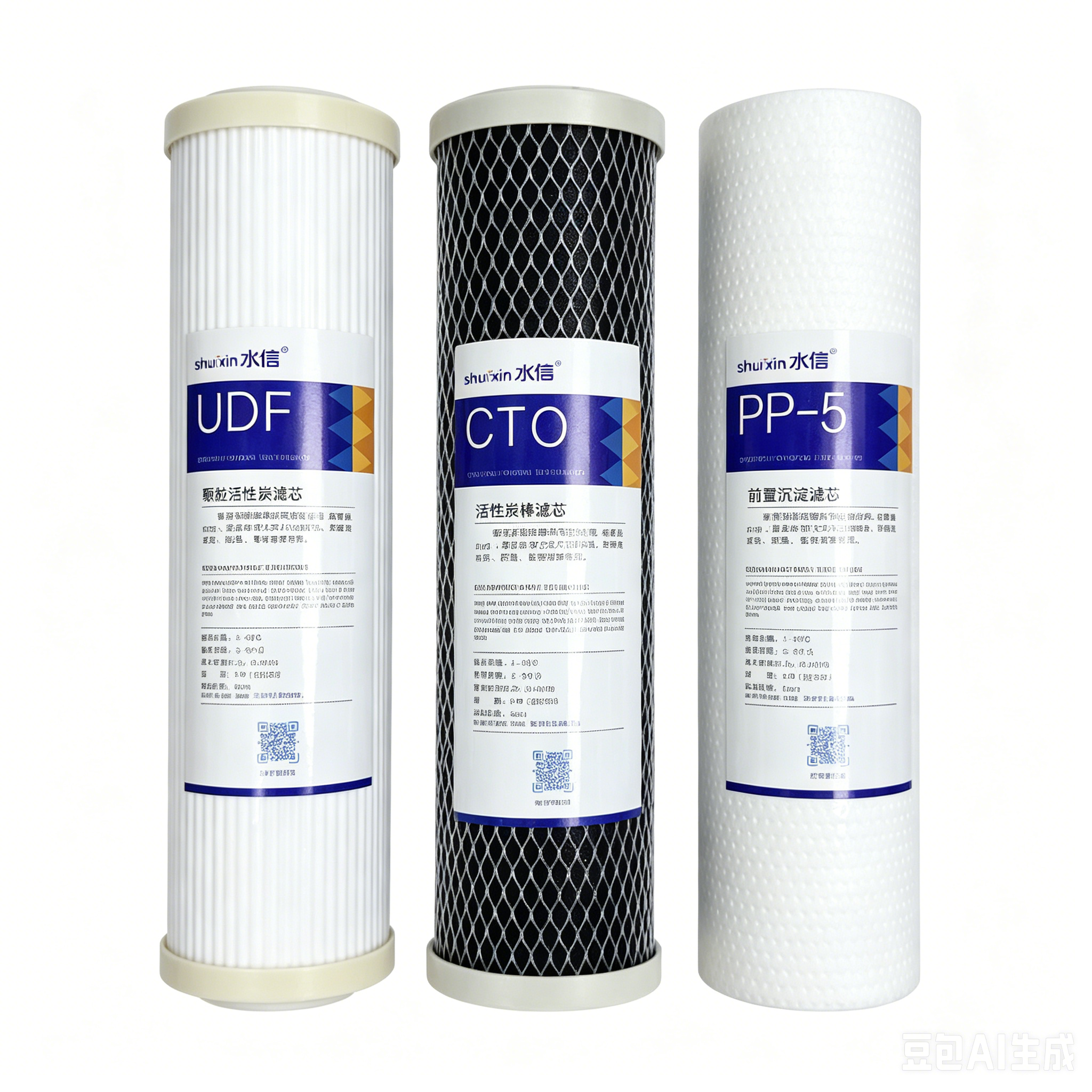 5 ミクロン 3 ステージ RO フィルターセット 10x2.5 インチ PP GAC CTO 交換用標準逆浸透水システム部品