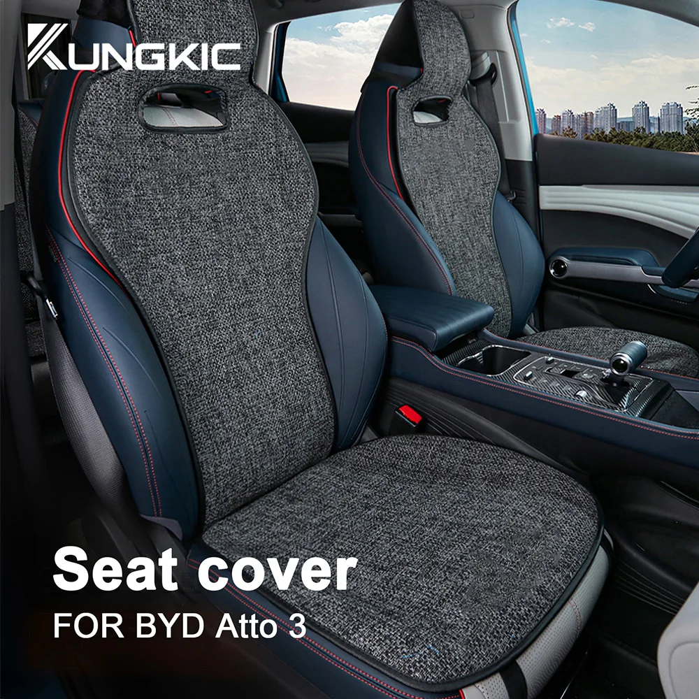 BYD Atto 3 元プラス唐イルカ EV 2021 2022 2023 2024 2025 リネンクッション通気性パッドカーシートマット保護アクセサリー