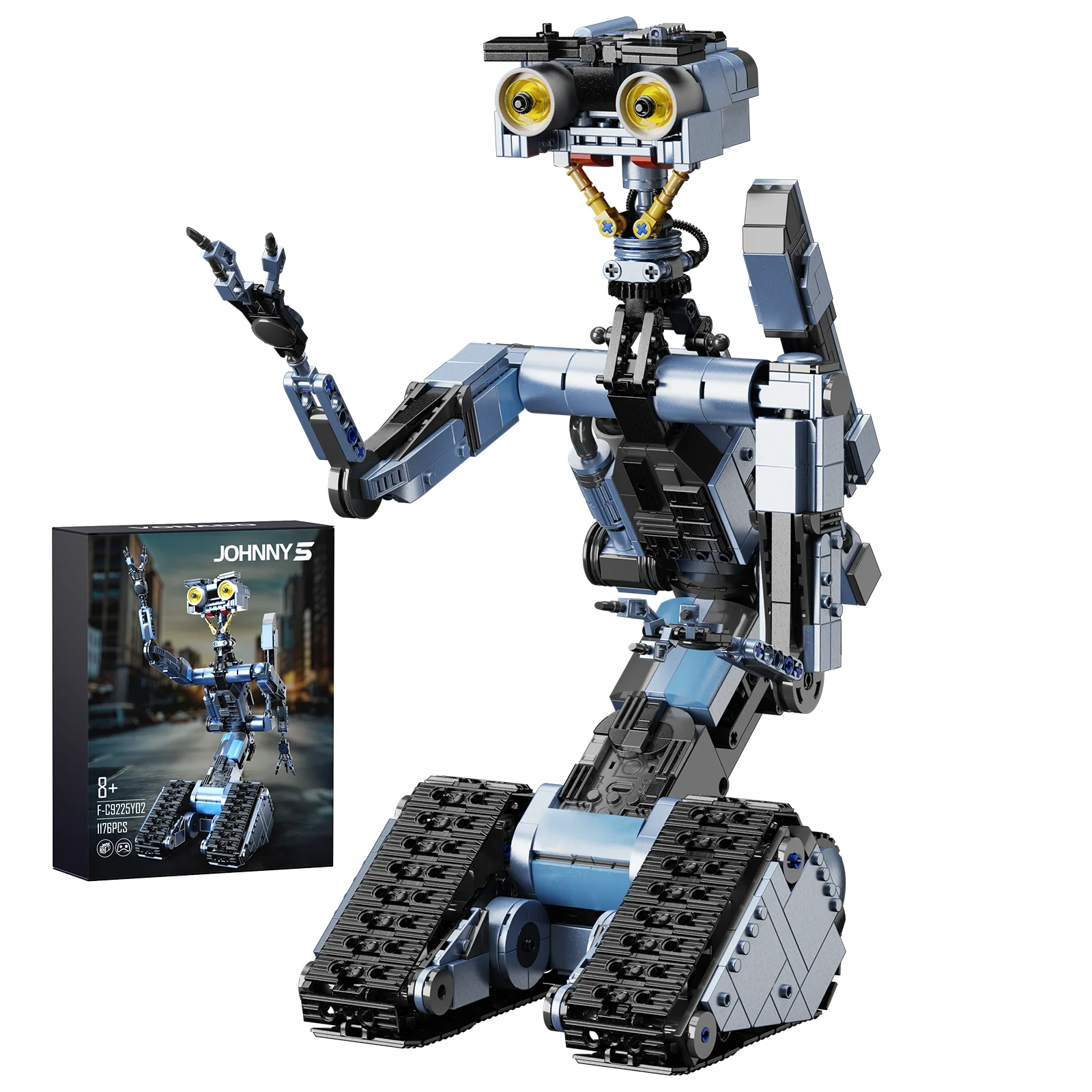 ジョニー 5 ロボットビルディングブロックセット軍事ロボットモデルアクションフィギュアレンガジョニー 5 ビルディングブロックのおもちゃキッズギフト用