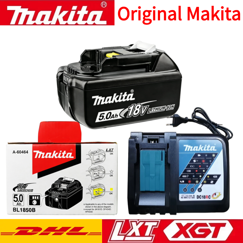マキタ 18V オリジナル本物の大容量バッテリー 3Ah 5Ah 6Ah 9Ah リチウムイオンコードレスドリル電動レンチマキタ 18V 充電器
