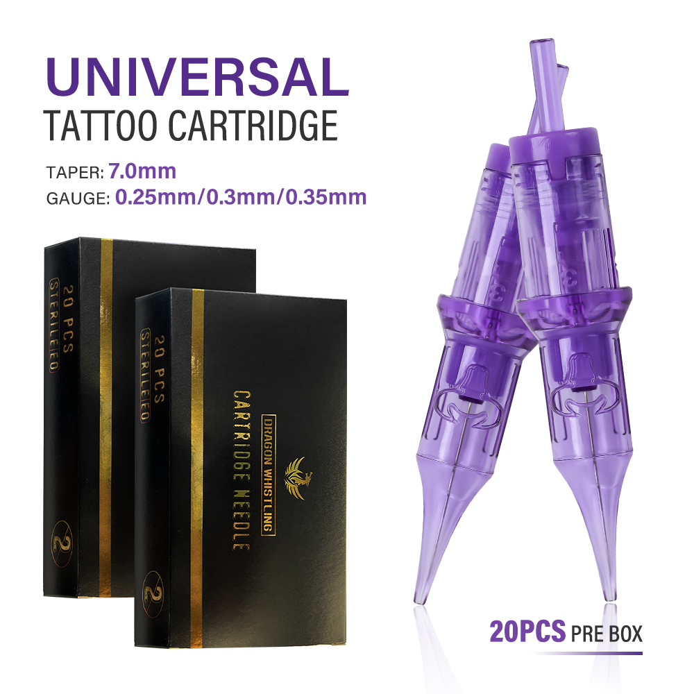 20 個タトゥーカートリッジ針カートリッジタトゥー針使い捨てピアス針タトゥーマシンペン agujas パラ tatuar