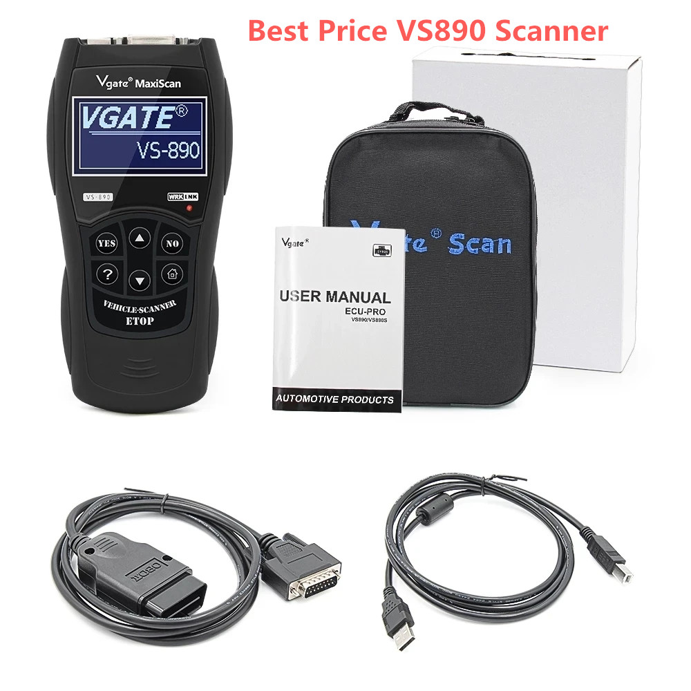 OBD2 スキャナ車の故障コードリーダーユニバーサル Vgate Maxiscan スキャンツール車 VS-890 OBD II 診断スキャナツールエンジンテスター