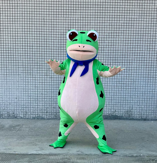 New Adult Halloween Christmas Cute Green Frog Fancy Dress Cartoon Mascot Costume Plush Fancy Dress Mascot Costume