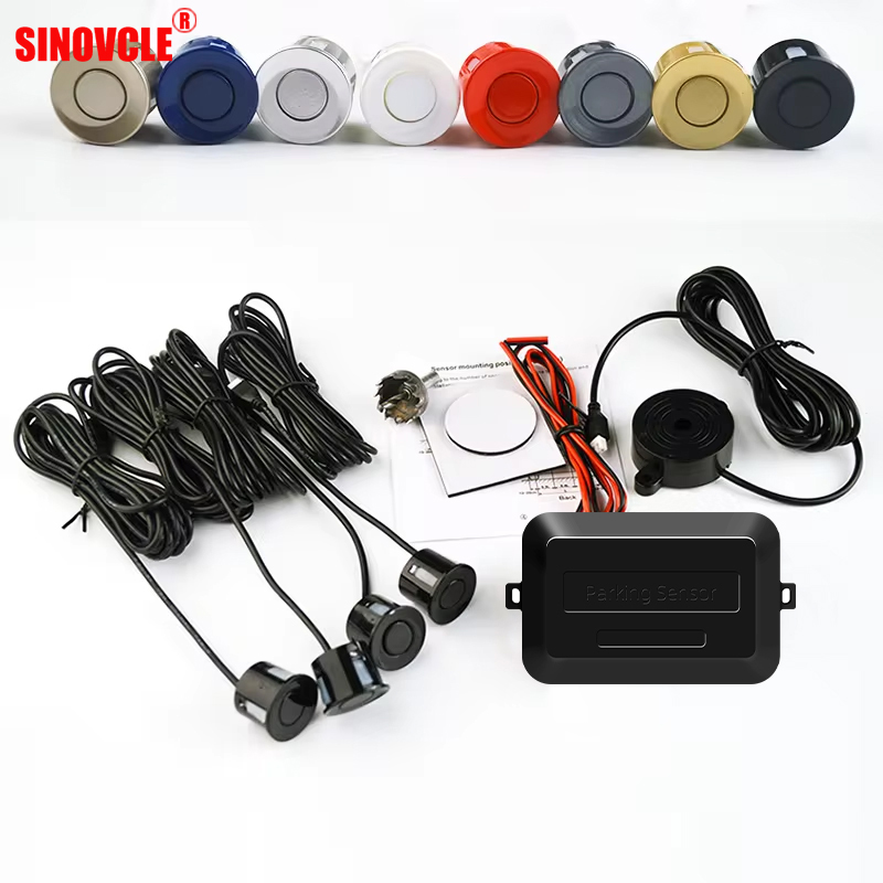 SINOVCLE 4 センサーブザー 22 ミリメートル駐車場センサーキットリバースバックアップレーダーサウンドアラートインジケータプローブシステム 12V