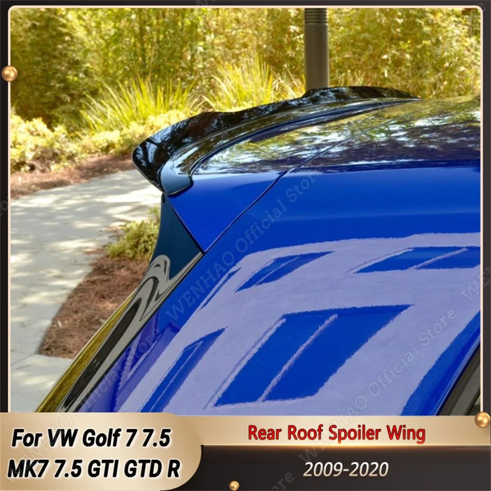 Maxton スタイルリアルーフスポイラーウイング VW フォルクスワーゲンゴルフ 7 7.5 VII MK7 MK7.5 GTI GTD R 2009-2020 ABS プラスチックグロスブラック