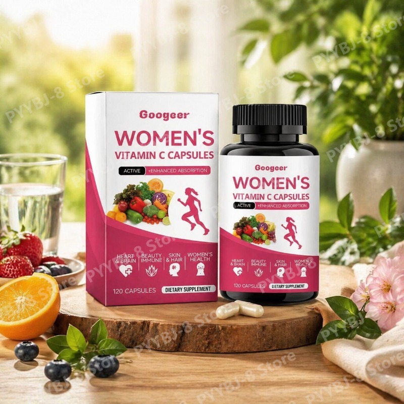 120 Count Women's Vitamin C Capsule Nutrition Dietary Supplement Support The Health of The Immune System,skin and Hair