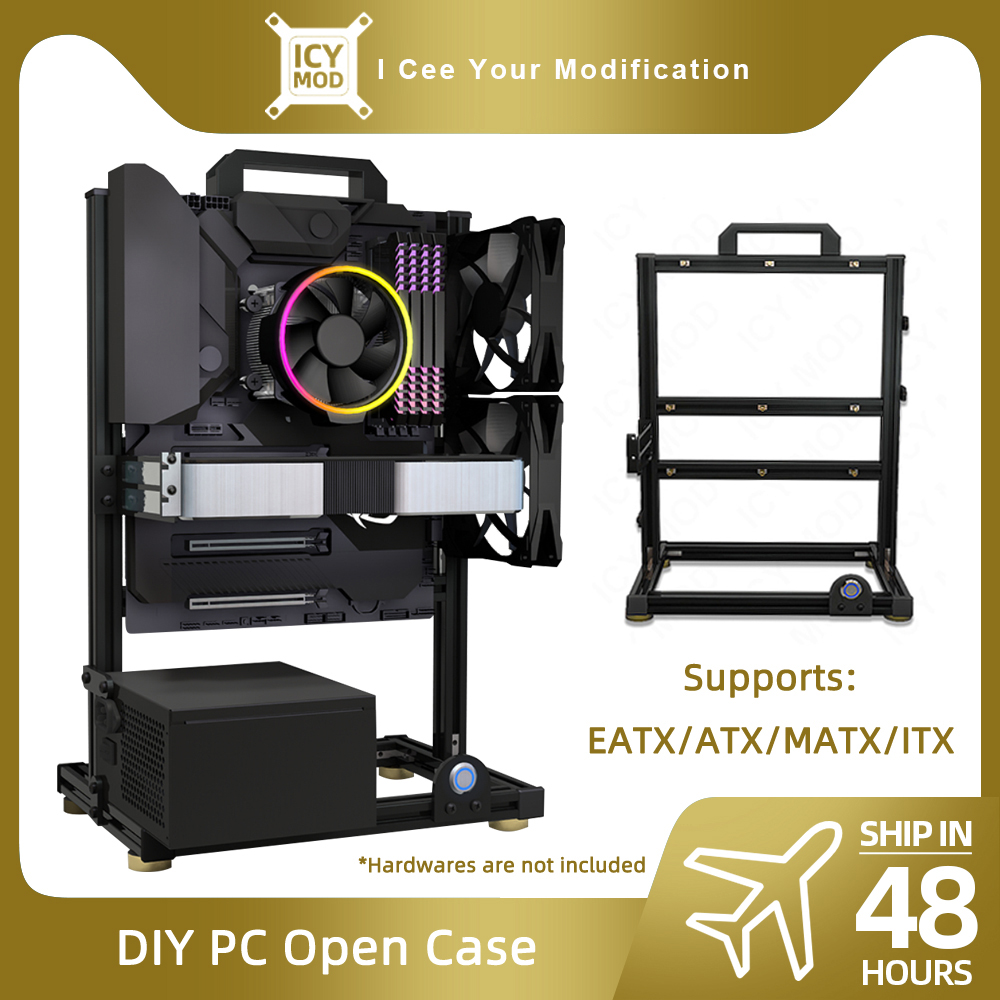 PC オープンケースゲーマーキャビネット ATX MOD シャーシラック DIY コンピュータベースフレームデスクトップ MATX アルミニウムクリエイティブ ITX EATX タワーゲーミング