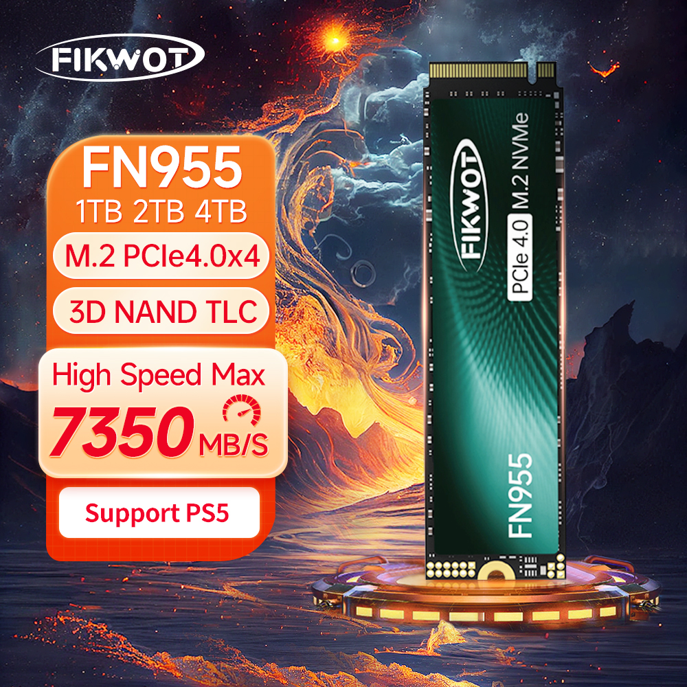 Fikwot FN955 M.2 SSD 4TB 2TB 1TB 7350MB/s PCIe4.0x4 NVMe1.4 M.2 2280 SSD ディスク内部ソリッドステートドライブ PS5 デスクトップラップトップ用