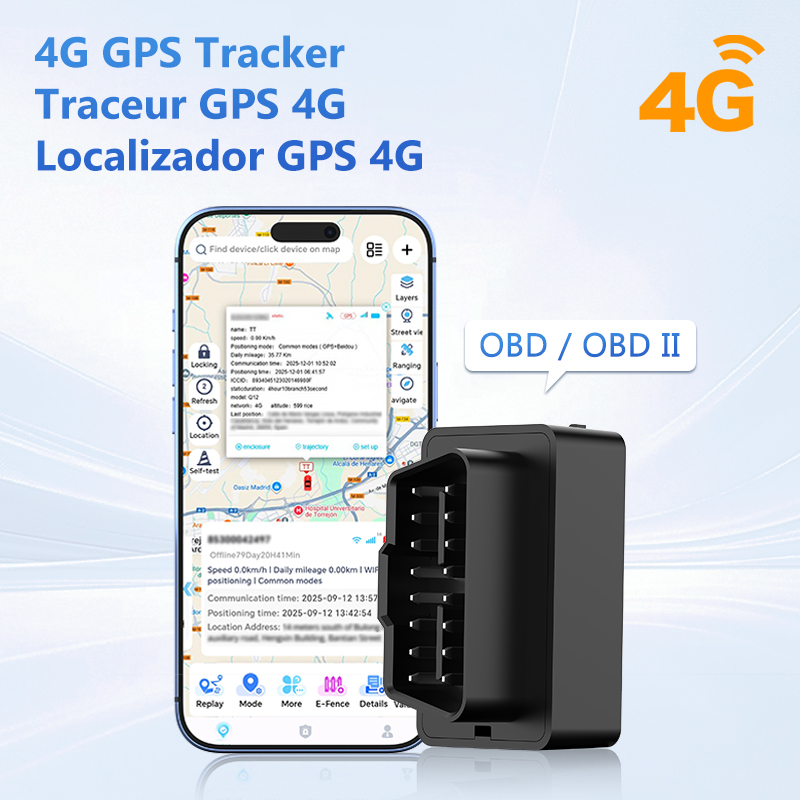 4 グラムミニ OBD 車トラッカー内蔵バッテリープラグプレイ OBD II 車 GPS トラッカー自動トラック車盗難防止振動アラーム無料アプリ