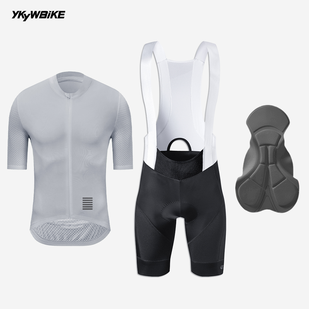 YKYW 夏メンズサイクリングジャージセット半袖サイクリングジャージビブショーツ自転車服通気性 Mtb バイク服スーツ