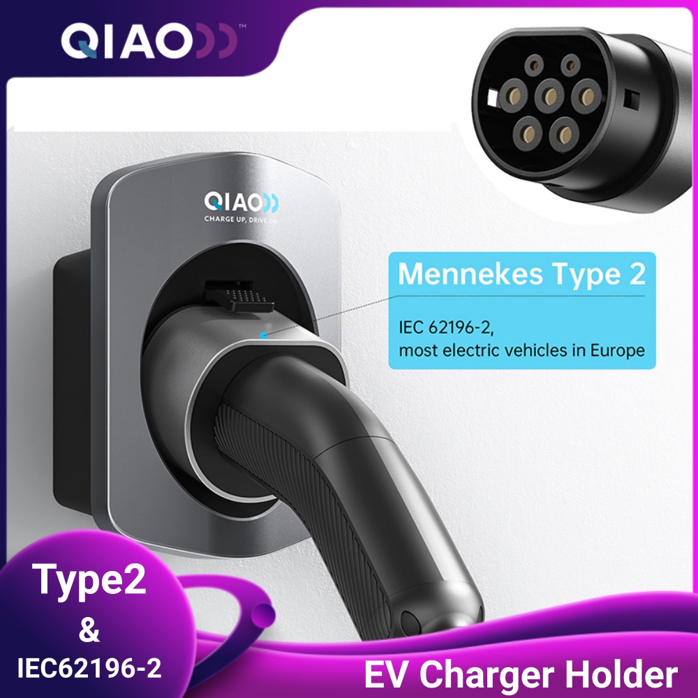 喬 EV 充電器プラグホルダータイプ 2 コネクタソケット追加保護ウォールボックス電気自動車車の充電ケーブルブラケット