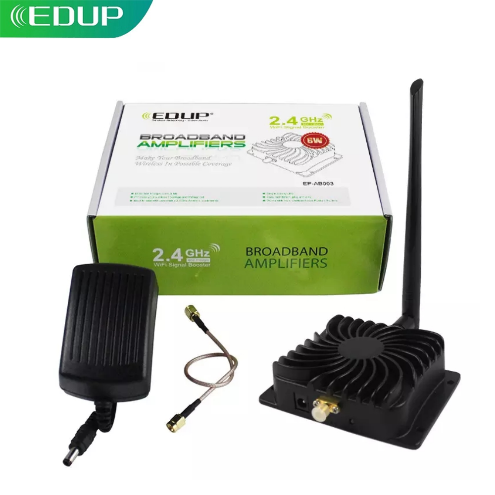 EDUP AB003 2.4GHz 8W WiFi 信号ブースター WIFI リピーター強力な WiFi レンジエクステンダーワイヤレスアンテナアダプター 802.11b/g/n