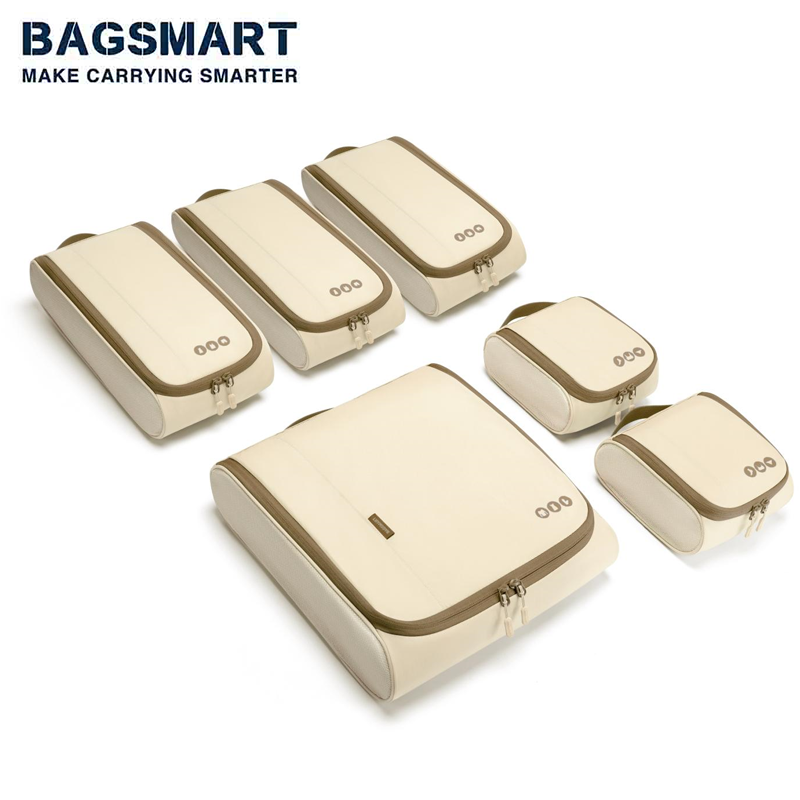BAGSMART 6 個セットトラベルオーガナイザー収納袋パッキングキューブセットケースポータブル荷物服靴 Tidy ポーチ折りたたみスーツケース