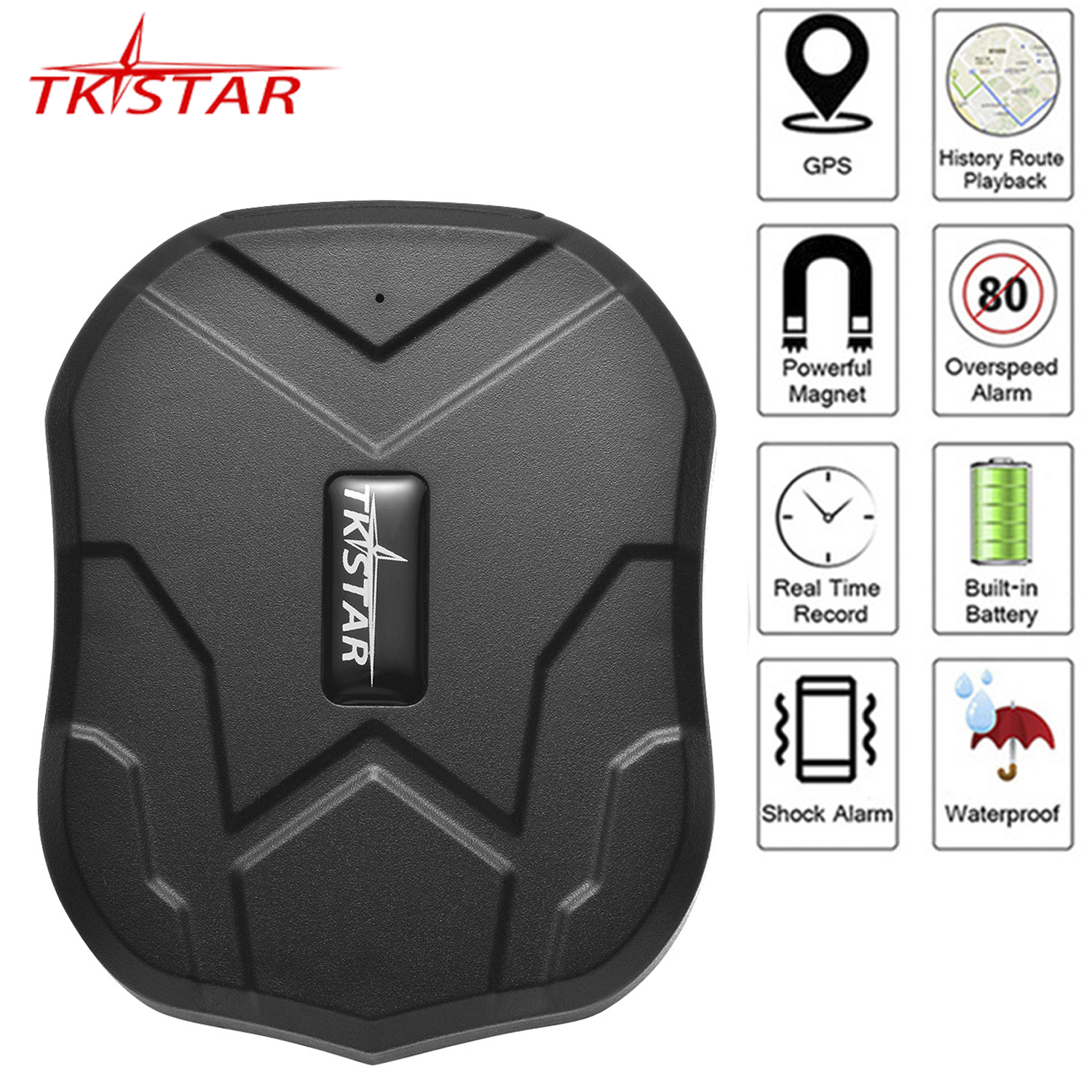 車トラッカー GPS トラッカー車 TKSTAR 2G TK905 5000mAh 90 日間スタンバイ車両トラッカー GPS ロケーター防水マグネット無料 Web アプリ