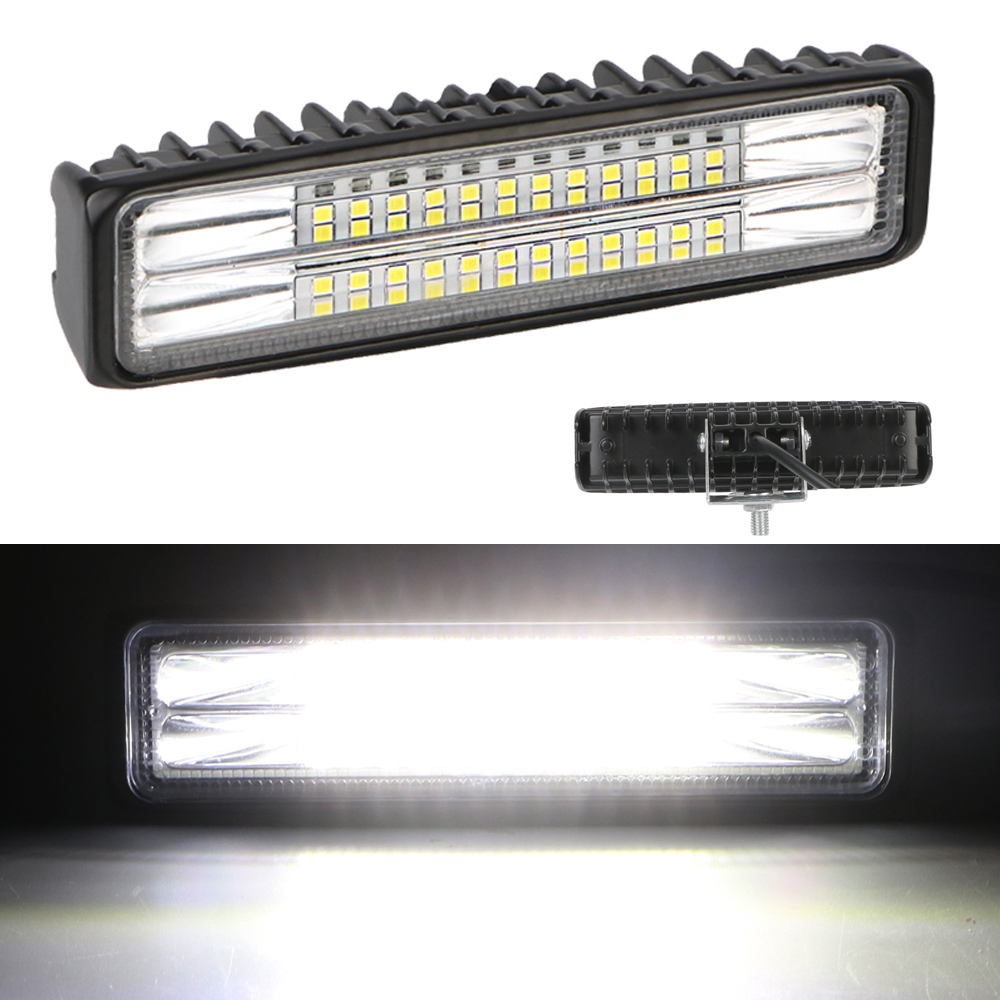 新しい 28LED 72 ワットワークライトバー 12V 24V フラッドランプドライビングフォグオフロード LED ワークカーライトフォードトヨタ SUV 4WD Led ビーム
