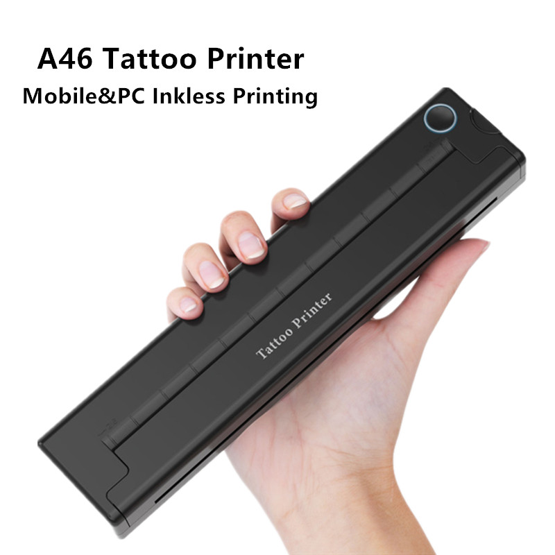 Bluetooth インクレスタトゥープリンターポータブルタトゥーステンシルプリンターワイヤレス A4 サーマルプリンター電話タブレット PC と互換性