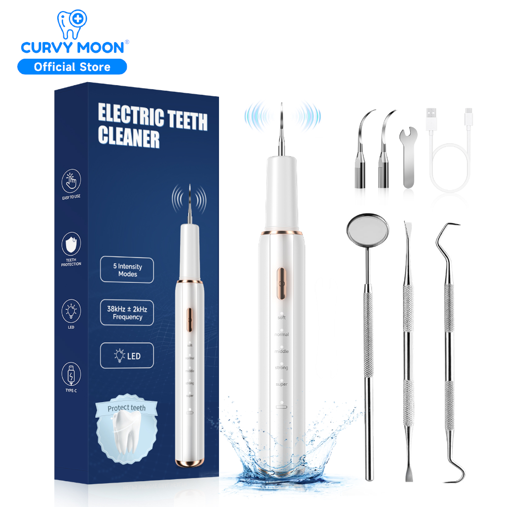 CURVY MOON T4 T5 電動歯クリーナー 5 スマートモード歯科スケーラー歯石歯石煙サテン歯垢除去歯のホワイトニング