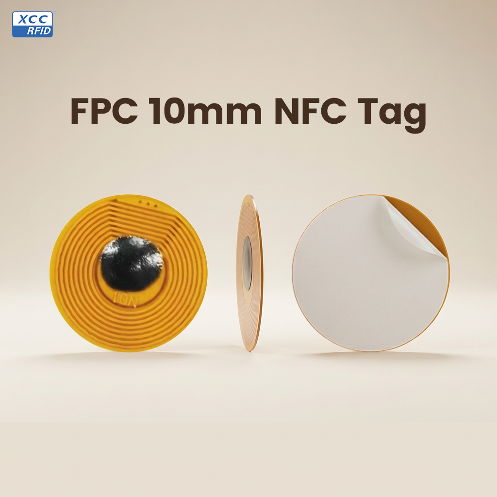 10mm FPC NFC タグ プログラマブル NTAG213 チップ 144 バイト NFC フォーラム タイプ 2 紙プラスチック金属アプリケーションの偽造防止用