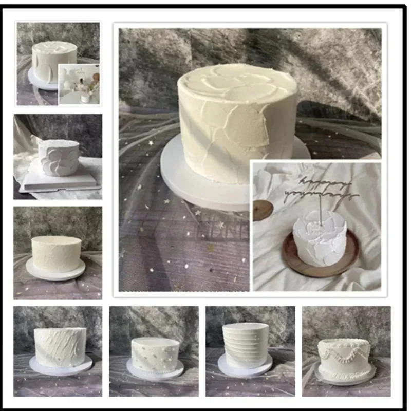 シミュレーションケーキモデル胚誕生日 6/8 インチ DIY フェイクケーキ胚ホワイトクリームモデルショップウィンドウディスプレイ小道具ギフト装飾