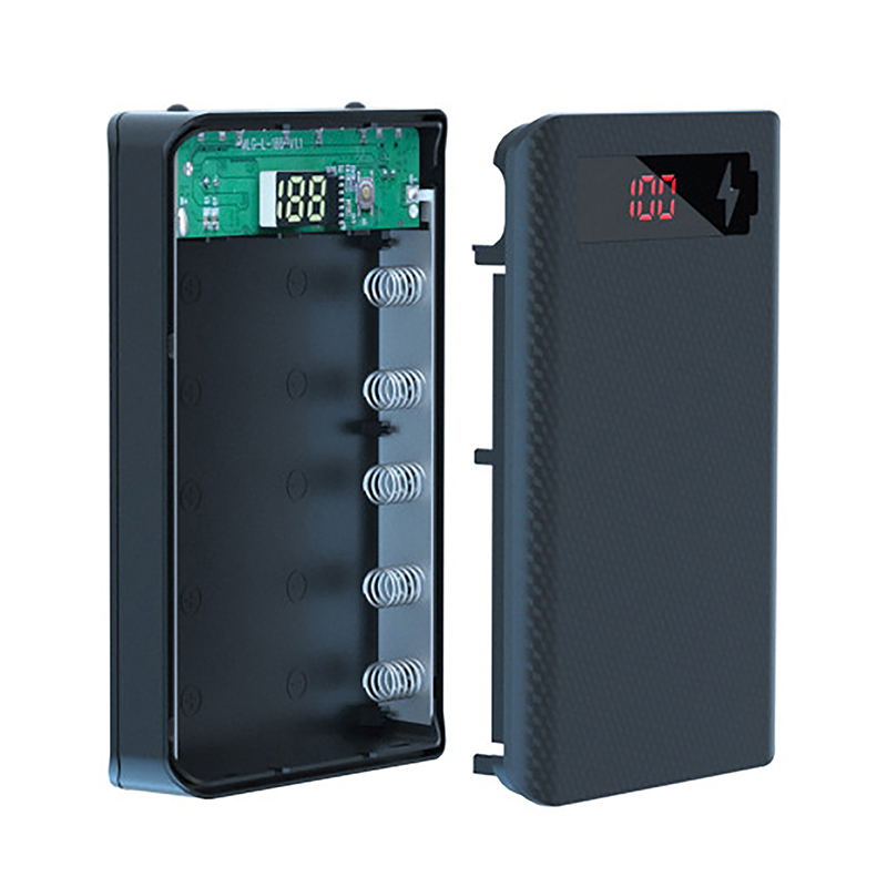 取り外し可能なはんだなし 5*18650 バッテリーモデル電源銀行 DIY キットモバイル電源ハウジング材料