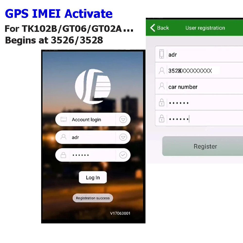 DAGPS GPS トラッカー IMEI アクティベート 10 年の寿命 GT02 GT06 TK200 TK210 TK206 TK800 は gps110.org 3528/3526 で動作します