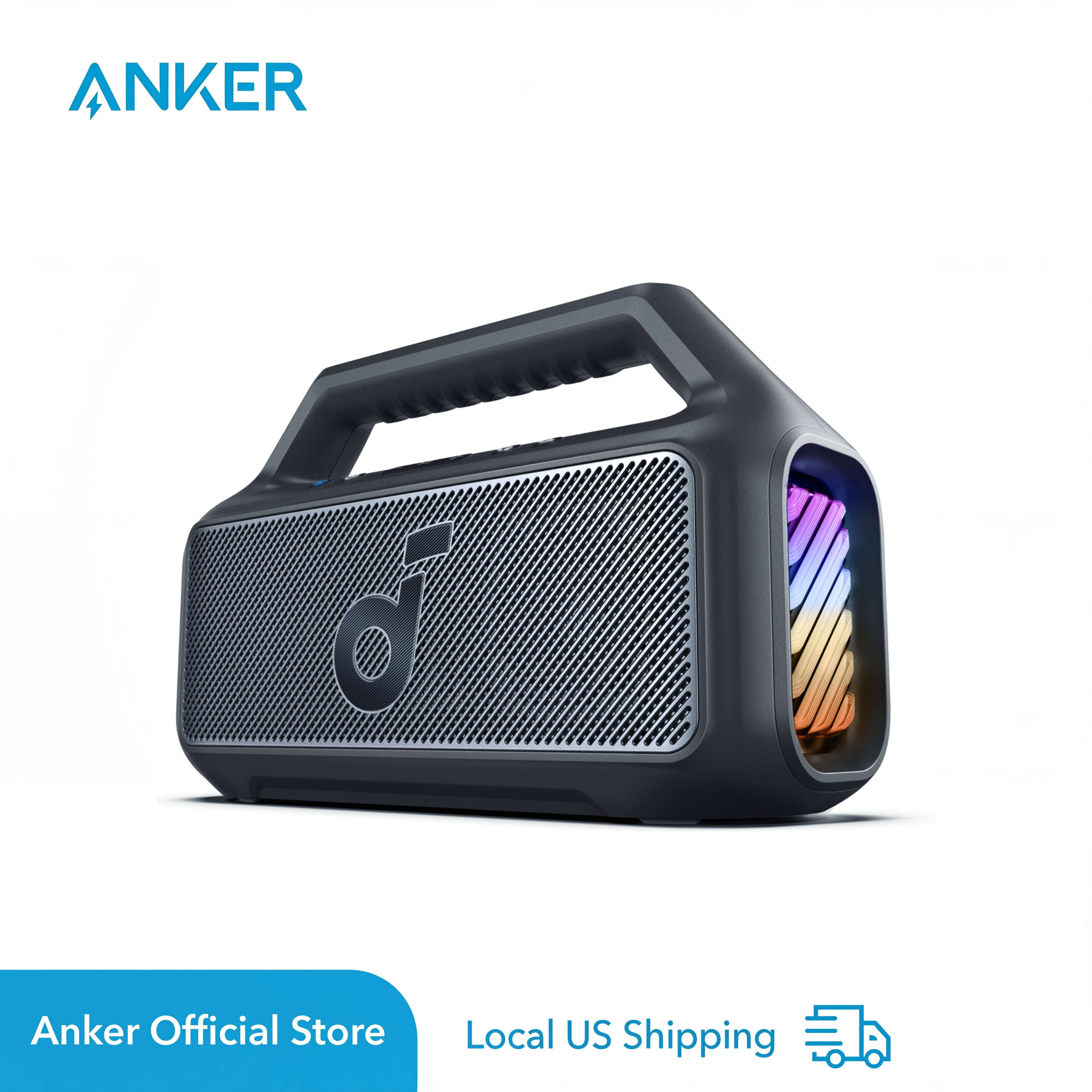 Anker の Soundcore Boom V2、屋外スピーカー、80W、サブウーファー、BassUp 2.0、24 時間再生時間、IPX7 防水、フローティング可能 (整備済)