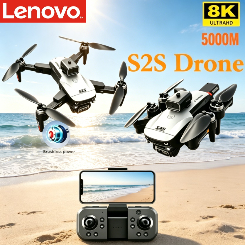レノボ S2S GPS 折りたたみ式ドローン 8K デュアルカメラ ブラシレス 5G WIFI 全方向性障害物回避 FPV クアッドコプター ドローン
