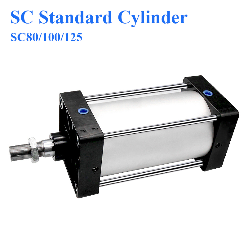 SC 標準エアシリンダーボア 80 100 125 ミリメートル複動空気 iPneumatic ピストンシリンダー 50/75/100/200/500/800/1000 ミリメートルストローク