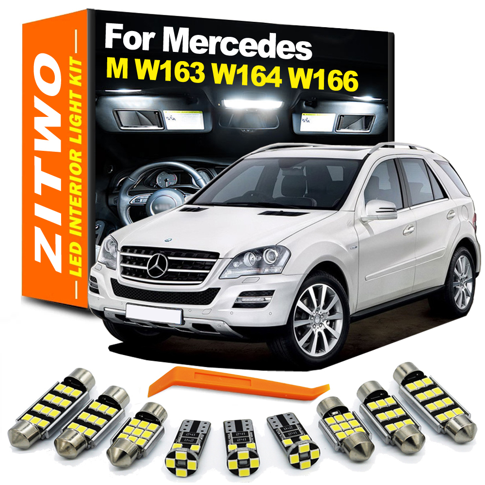 ZITWO フルカー LED 電球インテリアライトキット Canbus メルセデスベンツ MB M ML クラス W163 W164 W166 ML350 ML300 ML500 ML400 ML63
