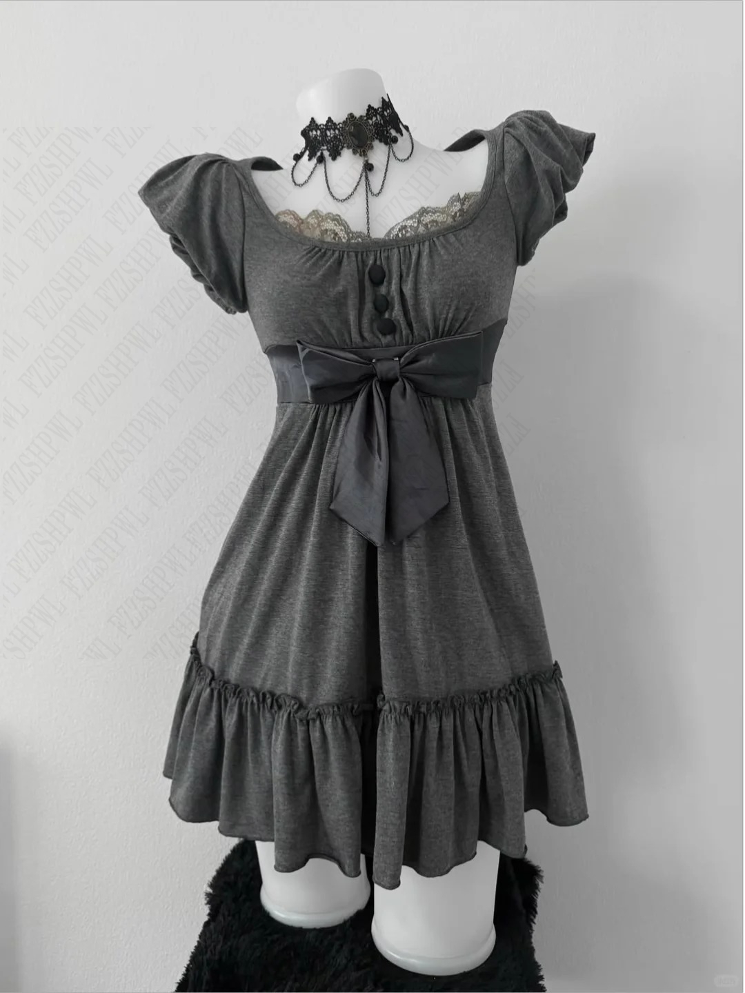女性厳しいドレスゴシカクラシック原宿美的フロック潮ファッション Y2K 服ヴィンテージシックな韓国スリム半袖ドレス