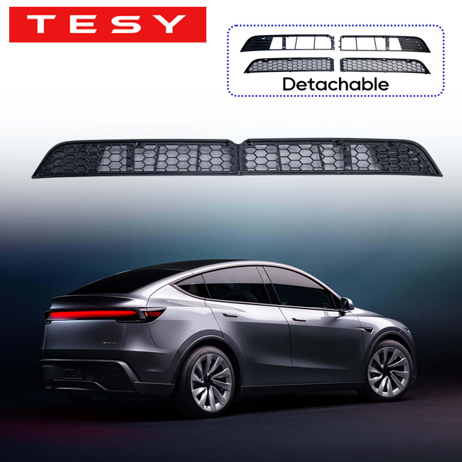 TESY テスラモデル YL Y L Y ジュニパープレミアムパフォーマンス起動下部バンパー防虫ネット防塵インナーベントグリルカバー