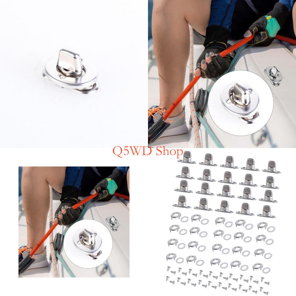 Q5WD 20個パック 丈夫なステンレススチール素材 ツイストロックファスナー ターンボタン アイレットとスタッド ボートや家具用