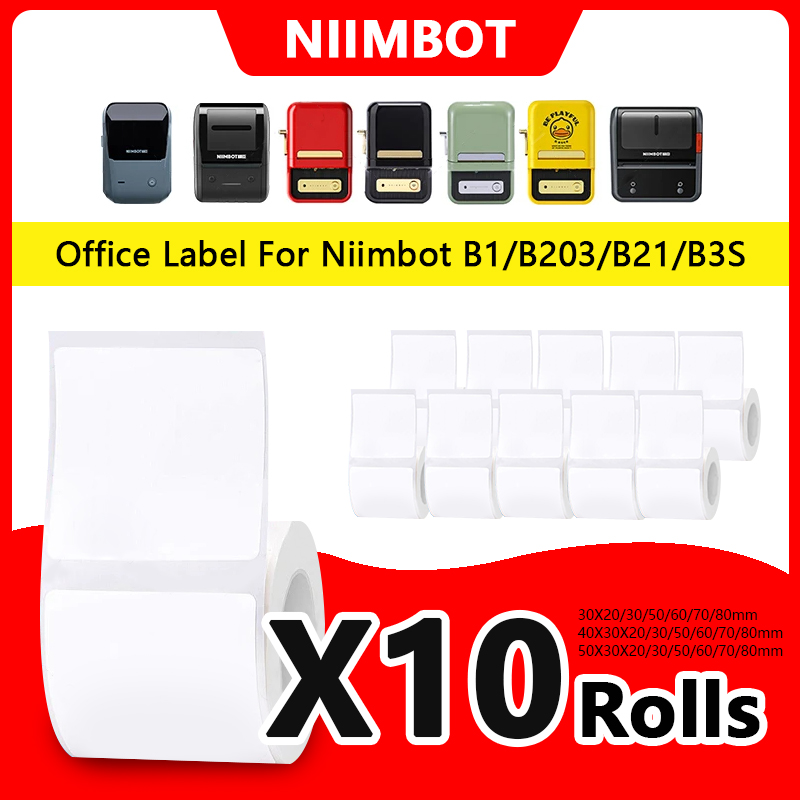 Niimbot B21/B1/B203 ミニ Bluetooth サーマルプリンタ抗オイルステッカー防水粘着ラベル紙オフィスタグラベルメーカー