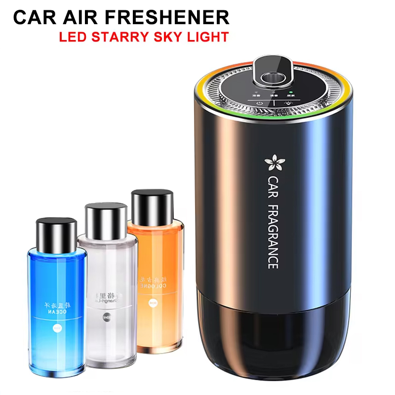 車の芳香剤スマートフレグランスディフューザー 1000mAh アロマ加湿器星空の香りディストリビューターインテリアカーアクセサリー