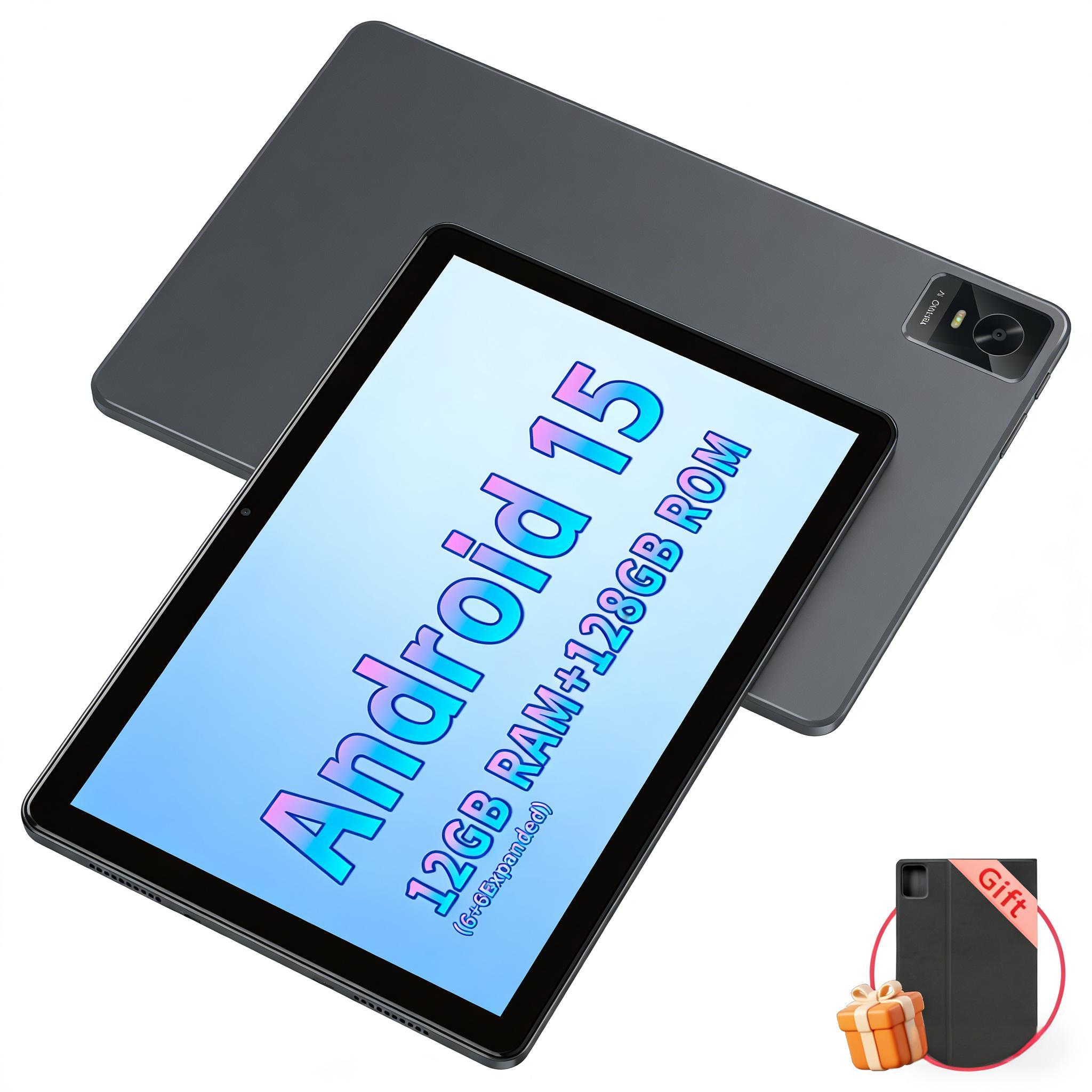 Paitanry 10 インチ Android 15 タブレット 12GB RAM 128GB ROM 512GB/1TB 拡張可能な MediaTek Helio G80 8 コア デュアル バンド WiFi 5 タブレット PC