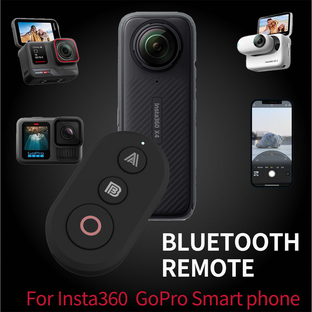 2026 ワイヤレスリモコン付きリストストラップ Insta360 X2/X3/X4/Go3/Go3s/ACE pro/ACE pro2 GoPro 13-8 シリーズアクションカメラ電話用