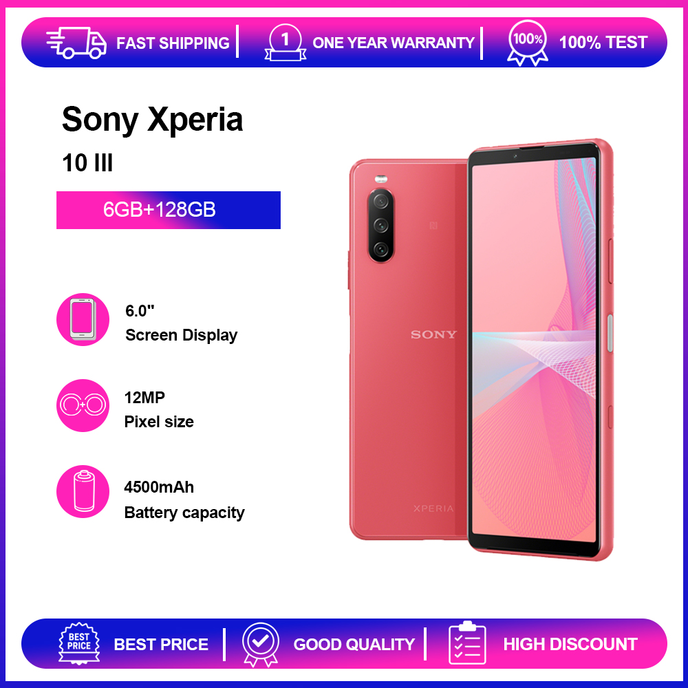 Original Sony Xperia 10 III 5G Unlocked Mobile Cell Phone WLAN 6.0'' 12MP Fingerprint  CellPhone