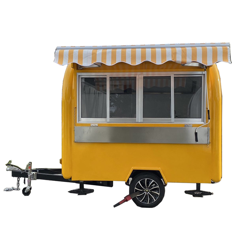ストリート/映画館/公園/学校販売用モバイルフードトレーラー/チュロスホットドッグワッフルフードカート