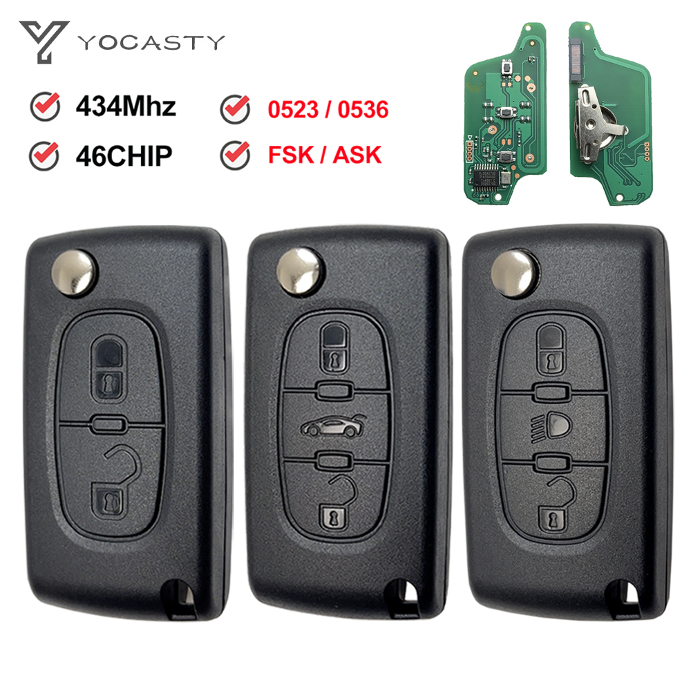 YOCASTY 質問 FSK プジョー 207 307 308 407 607 807 シトロエン C2 C3 C4 C5 C6 クサラベルランゴ CE0536 CE0523 フリップリモート車のキー
