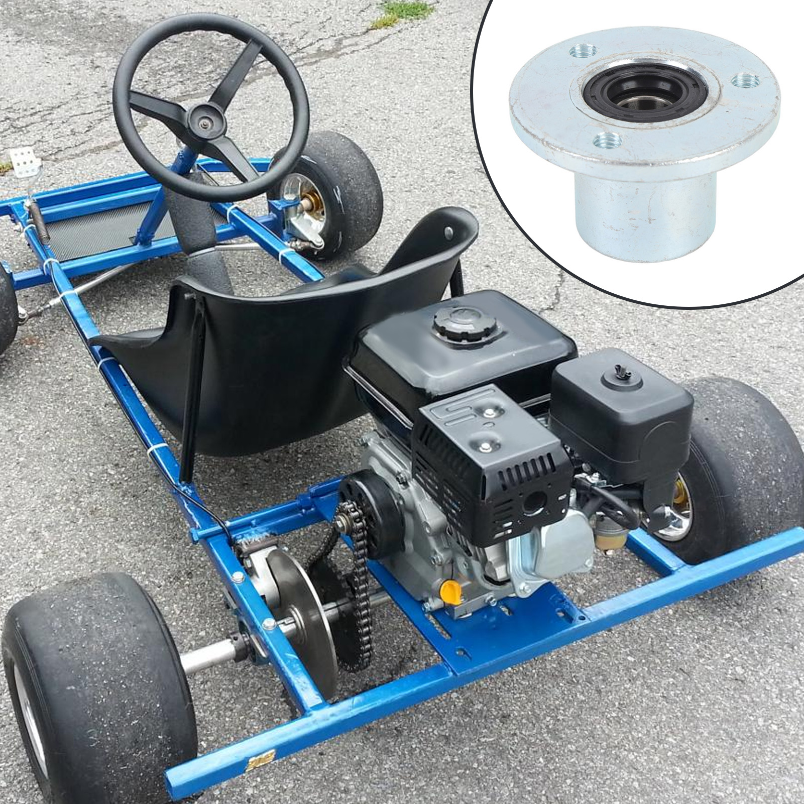2 個 17 ミリメートルゴーカート前輪ハブ鋼合金の交換ゴーカート ATV カート UTV クワッドバイクアクセサリー
