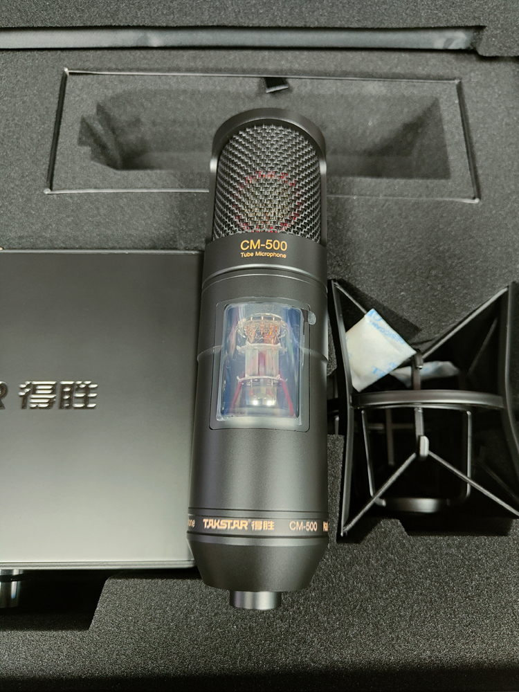 Takstar CM500 マルチパターンチューブマイクスタジオビジュアルチューブプロフェッショナルコンデンサーマイクセットボーカル合唱録音用